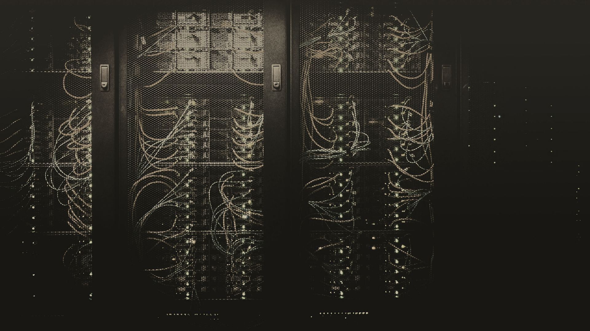 Live server racks with structured cabling